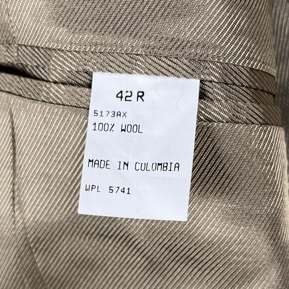 Vintage Oscar De La Renta 100% Wool Brown Three Button Sports Coat Size 42R - Picture 5 of 9